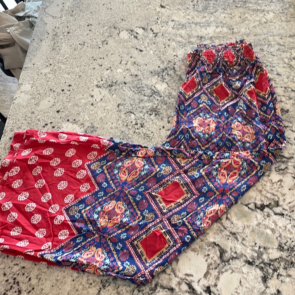 Linen Womens Print Pants